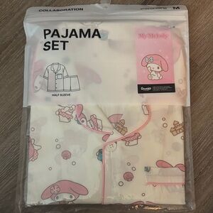Adult M Pajama Set - Pink and White